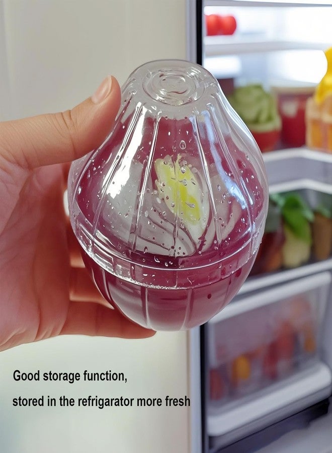 Dokpod Reusable Onion & Tomato Storage Containers - Freshness Saver Keepers with Transparent lid Organizer for Fridge, Onion Holder Storage Onions Keeper for Refrigerator, Fruit Storages Box - Image 3
